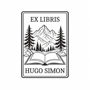 Pince à gaufrer personnalisée ex-libris montagne