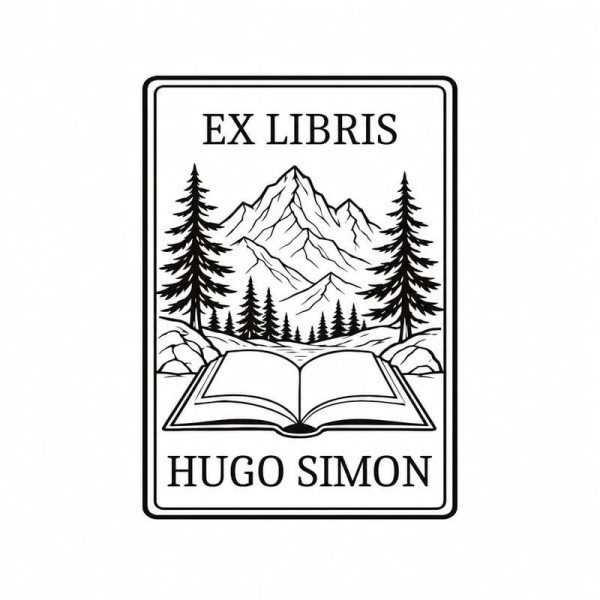 Pince à gaufrer personnalisée ex-libris montagne