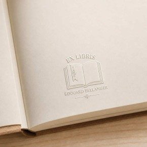 Pince à gaufrer personnalisée ex-libris livre ancien