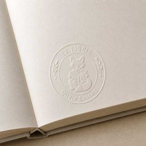 Pince à gaufrer personnalisée ex-libris renard