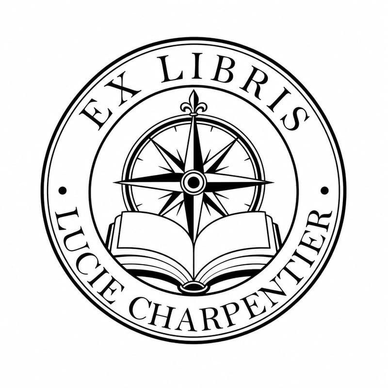 Pince à gaufrer personnalisée ex-libris boussole