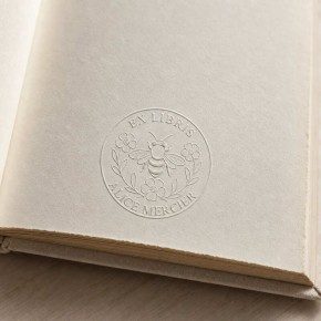 Pince à gaufrer personnalisée ex-libris abeille
