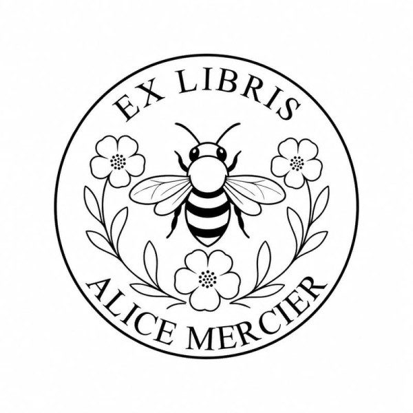 Pince à gaufrer personnalisée ex-libris abeille