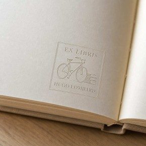 Pince à gaufrer personnalisée ex-libris vélo