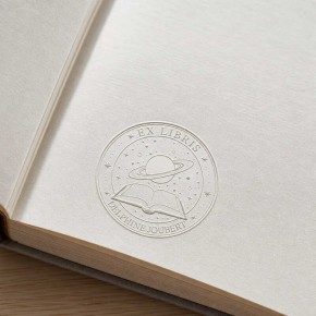 Pince à gaufrer personnalisée ex-libris planète