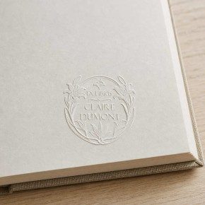 Pince à gaufrer personnalisée ex-libris fleur de lys