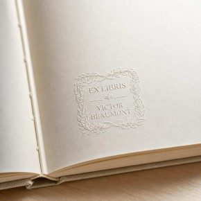 Pince à gaufrer personnalisée ex-libris olivier