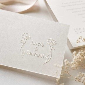 Pince à gaufrer mariage personnalisée coquelicot
