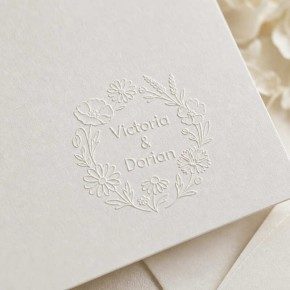 Pince à gaufrer mariage personnalisée fleurs des champs