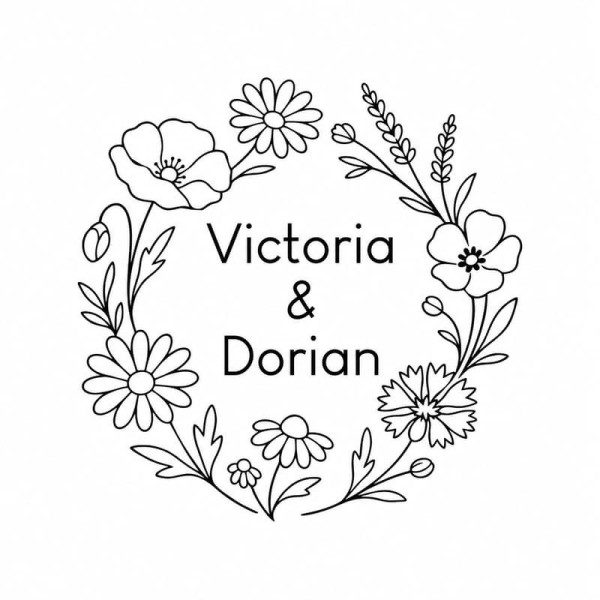 Pince à gaufrer mariage personnalisée fleurs des champs