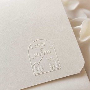 Pince à gaufrer mariage personnalisée montagne étoilée