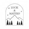 Pince à gaufrer mariage personnalisée montagne étoilée