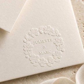 Pince à gaufrer mariage personnalisée fleur de cerisier