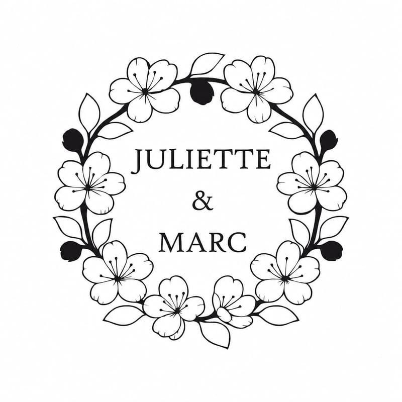 Pince à gaufrer mariage personnalisée fleur de cerisier