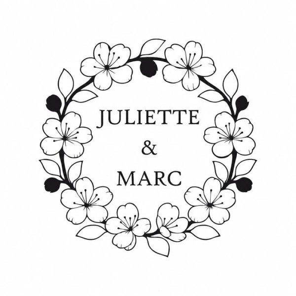 Pince à gaufrer mariage personnalisée fleur de cerisier