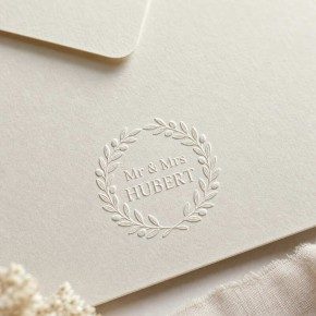 Pince à gaufrer mariage personnalisée couronne d'olivier