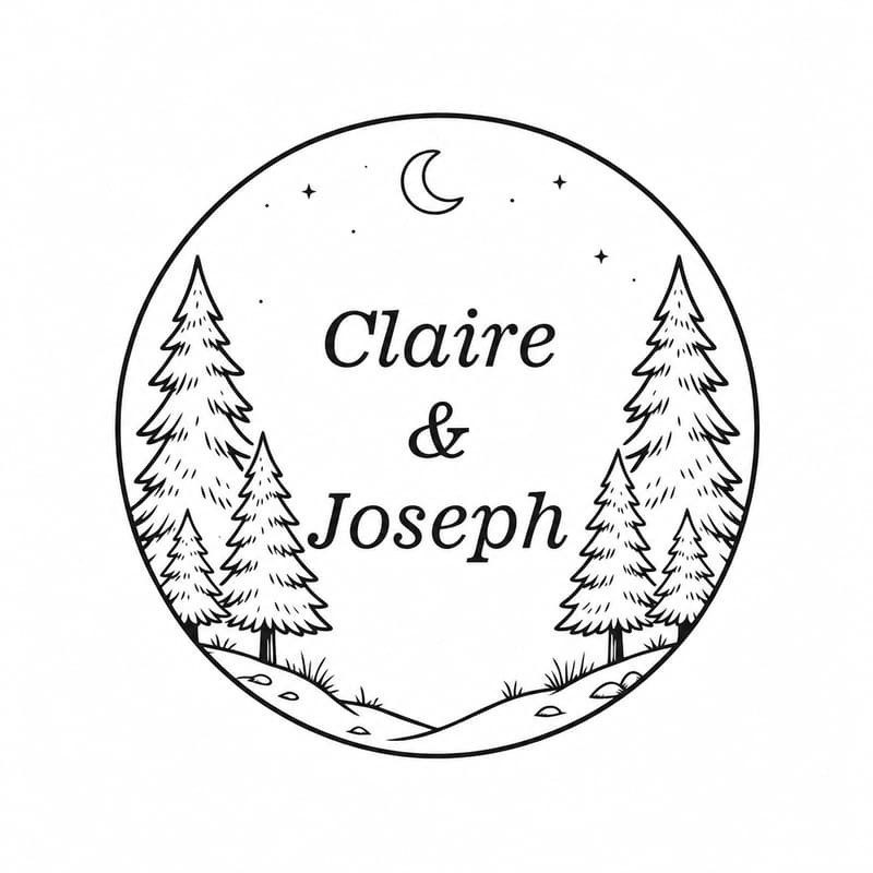 Pince à gaufrer mariage personnalisée forêt étoilée
