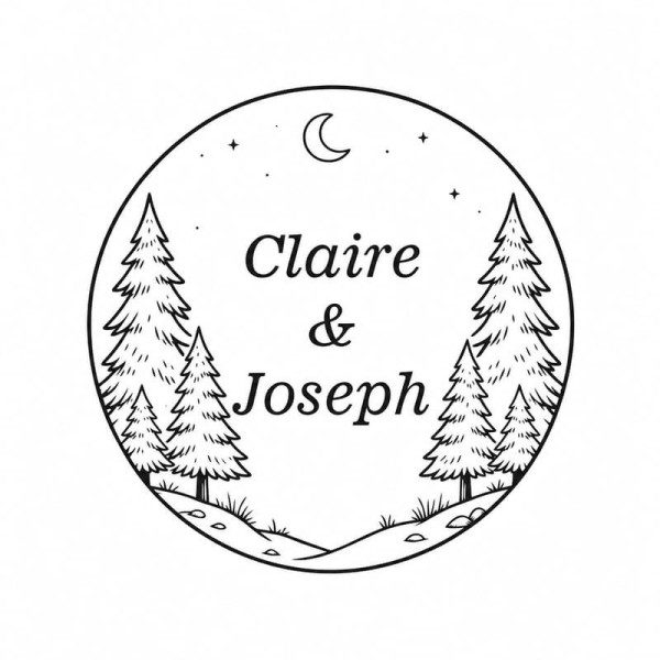 Pince à gaufrer mariage personnalisée forêt étoilée