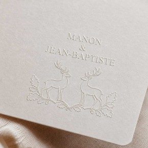 Pince à gaufrer mariage personnalisée cerf
