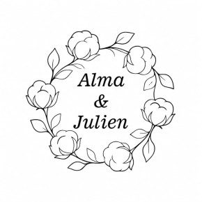 Pince à gaufrer mariage bohème personnalisée fleur de coton