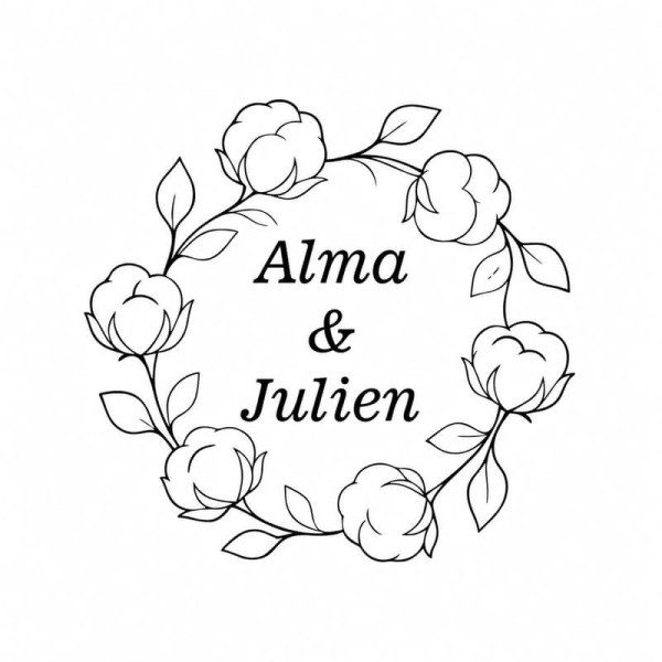 Pince à gaufrer mariage bohème personnalisée fleur de coton