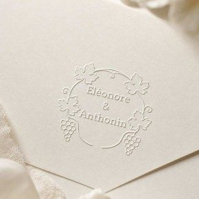 Pince à gaufrer mariage personnalisée vignes