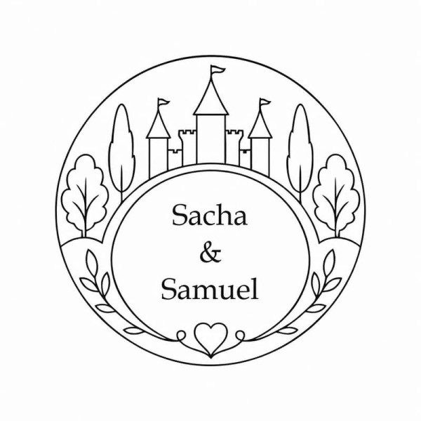 Pince à gaufrer mariage personnalisée château princesse