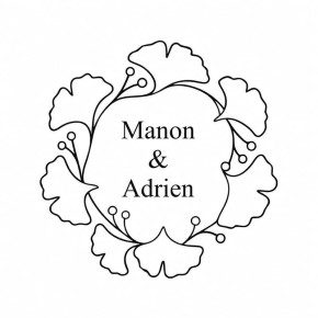 Pince à gaufrer mariage personnalisée couronne de feuilles