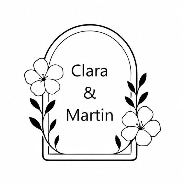 Pince à gaufrer mariage personnalisée arche fleurie