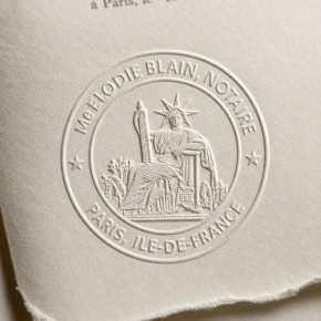 Pince à gaufrer personnalisée Marianne pour notaire