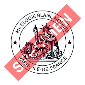 Pince à gaufrer personnalisée Marianne pour notaire