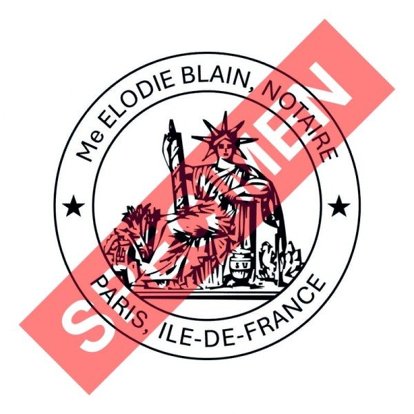 Pince à gaufrer personnalisée Marianne pour notaire