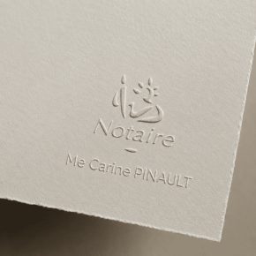 Pince à gaufrer personnalisée logo notaire