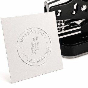 Coffret de pince à gaufrer personnalisée 2 en 1 - Shiny EM avec base de bureau