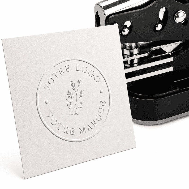 Coffret de pince à gaufrer personnalisée 2 en 1 - Shiny EM avec base de bureau