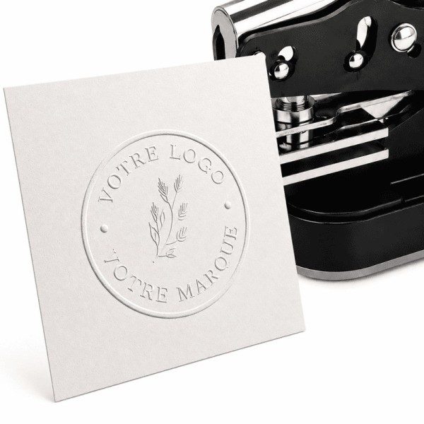 Coffret de pince à gaufrer personnalisée 2 en 1 - Shiny EM avec base de bureau
