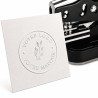 Coffret de pince à gaufrer personnalisée 2 en 1 - Shiny EM avec base de bureau