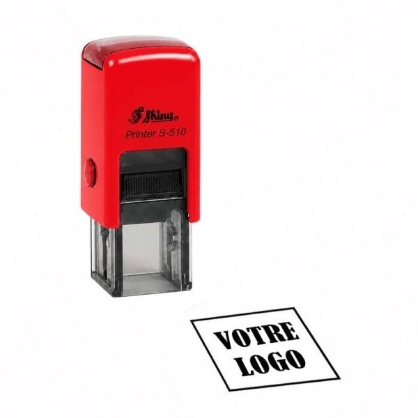 Tampon Shiny S-510 personnalisé pour carte de fidélité - carré 12x12mm rouge